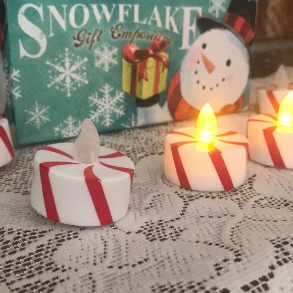 🆕 Peppermint Battery Flickering Tea Lights - Picture 5 of 7